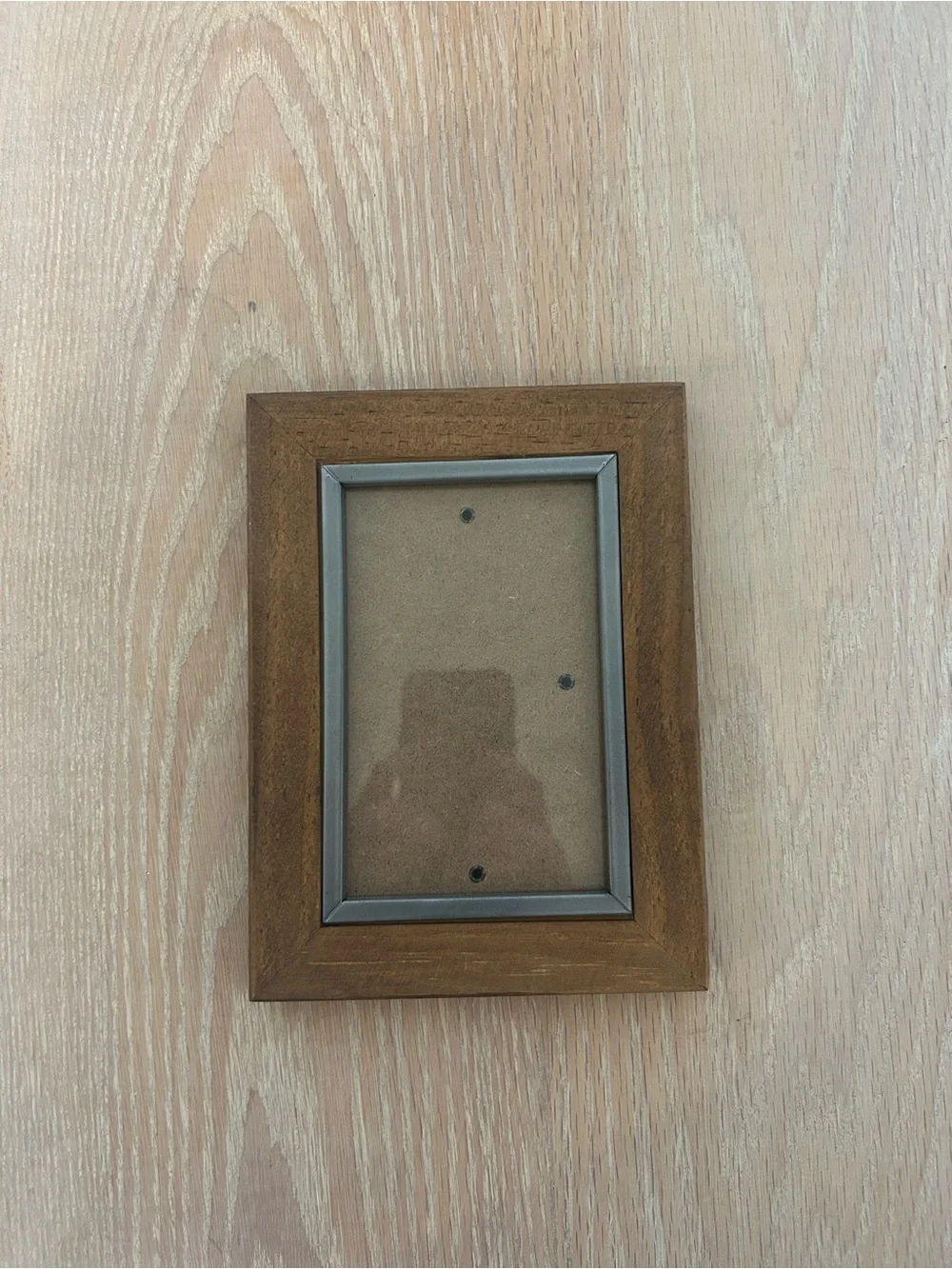 Target Brown Wood Picture Frame with Gray Inner Trim